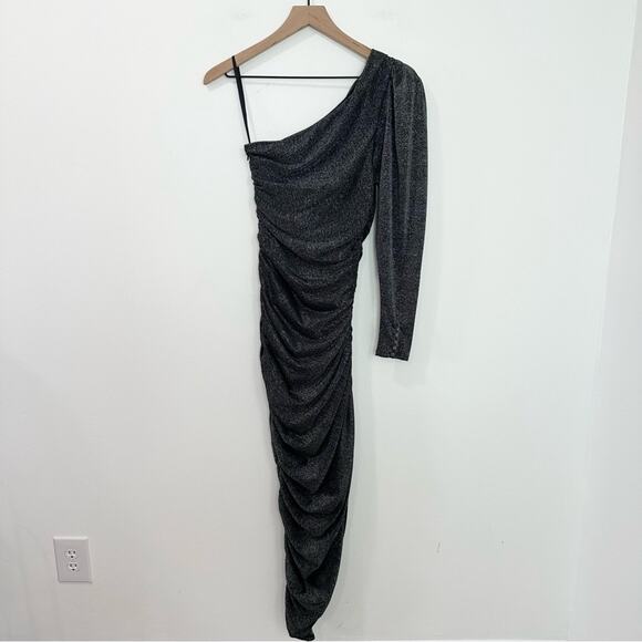 LPA Revolve Roksana Dress in Black Metallic Shimmer size Small - Picture 5 of 10